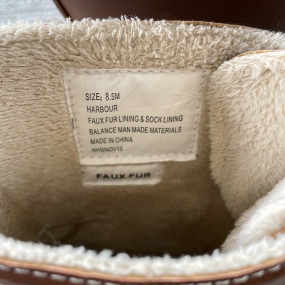 ESPRIT Harbour Brown Black Rubber Lace Up Rain Duck Boots Size 8.5 - Picture 5 of 7